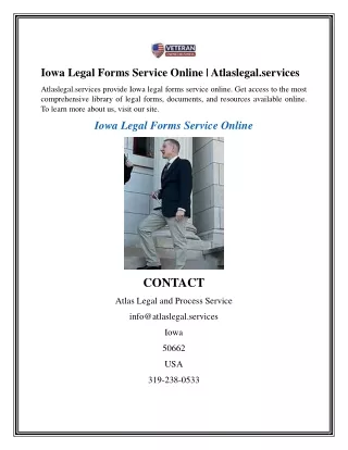 Iowa Legal Forms Service Online  Atlaslegal.services
