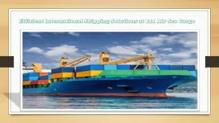 Efficient International Shipping Solutions at 121 Air Sea Cargo
