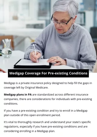 Medigap Coverage For Pre-existing Conditions