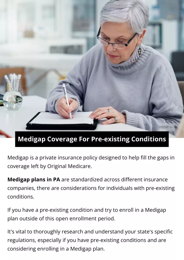 medigap coverage for pre existing conditions