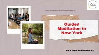 Guided meditation in New York