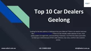 Top 10 Car Dealers Geelong - ADSCT Classifieds