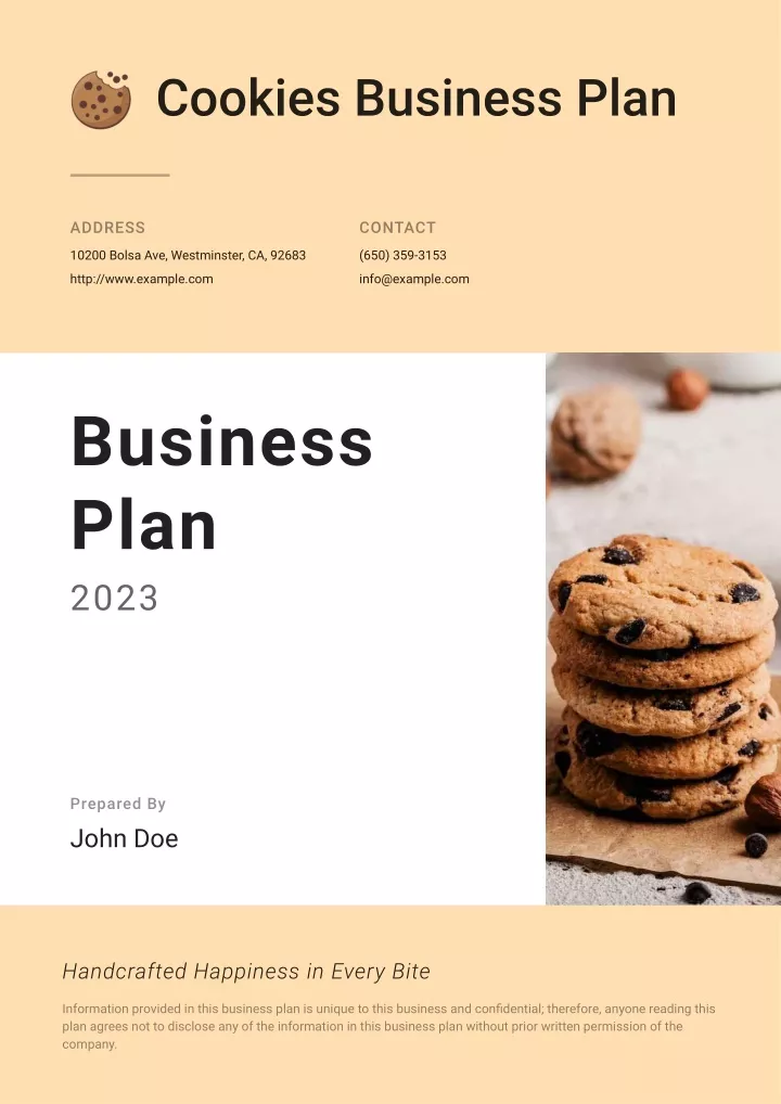 executive summary of cookies business plan
