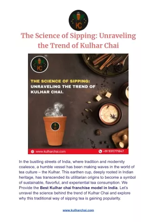 The Science of Sipping: Unraveling the Trend of Kulhar Chai