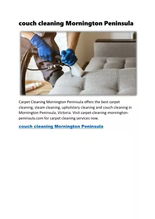 couch cleaning Mornington Peninsula