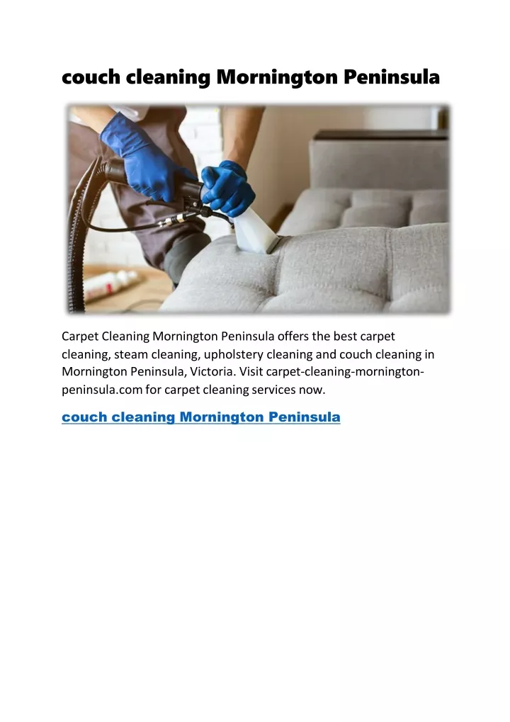 couch cleaning mornington peninsula