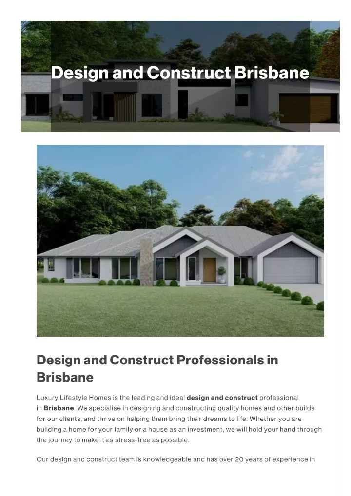 design and construct brisbane