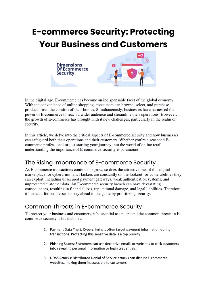 e commerce security protecting your business