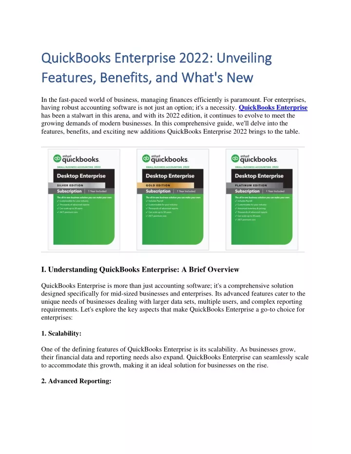 quickbooks enterprise 2022 unveiling quickbooks