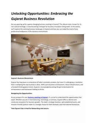 unlocking opportunities embracing the gujarat