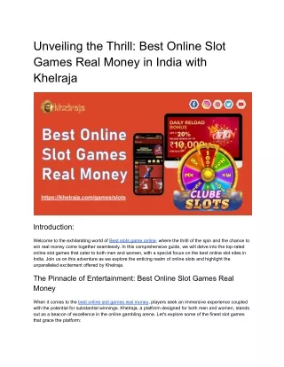 Best Slot Machine App Online