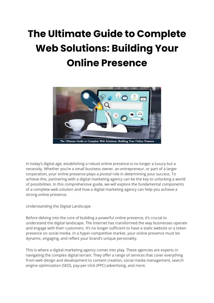 the ultimate guide to complete web solutions