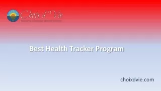 Best Health Tracker Program