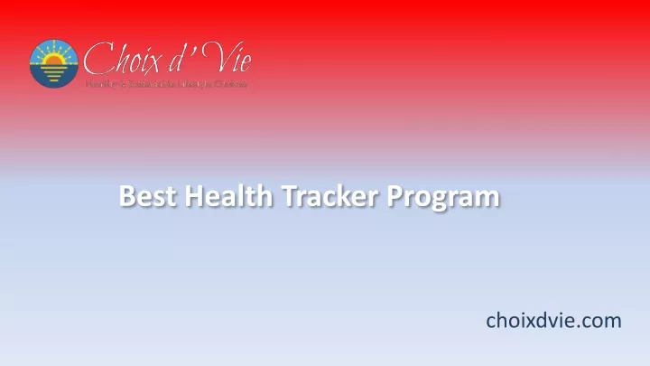 best health tracker program