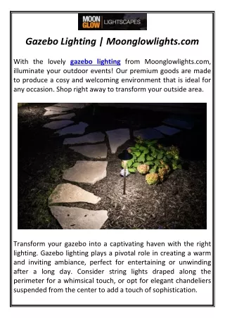 Gazebo Lighting | Moonglowlights.com