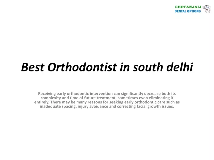 best orthodontist in south delhi