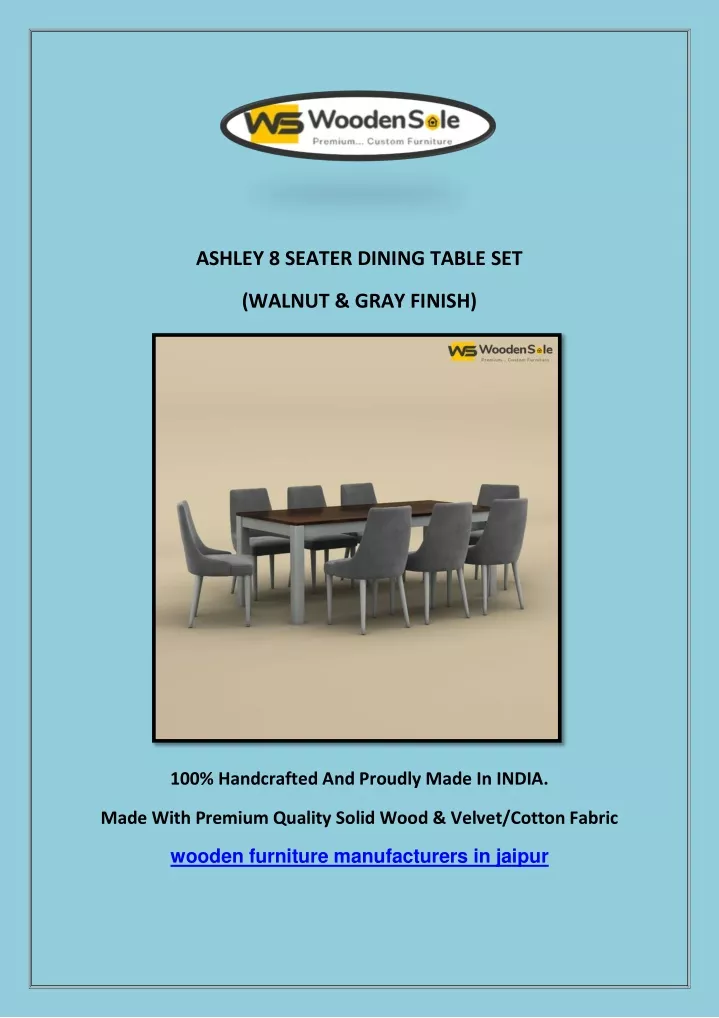 ashley 8 seater dining table set