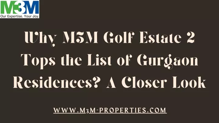 why m3m golf estate 2 tops the list of gurgaon