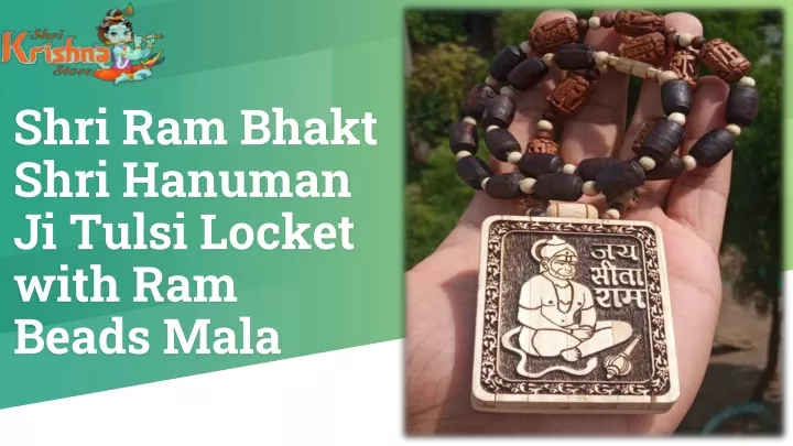 shri ram bhakt shri hanuman ji tulsi locket with ram beads mala