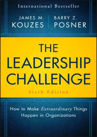 READ EBOOK (PDF) The Leadership Challenge: How to Make Extraordinary Things Happen in Organizations (J-B Leadership