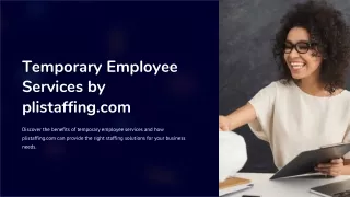 Temporary Employee Services by plistaffing.com