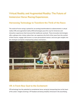 PDF_ Virtual Reality and Augmented Reality_ The Future of Immersive Horse Racing Experiences