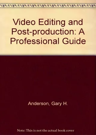 DOWNLOAD/PDF Video Editing and Post-Production: A Professional Guide