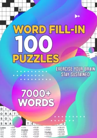 [PDF READ ONLINE] 2023 Word Fill In Puzzle Books For Adults: Fill In Word Puzzle Books Large