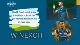 Hardik Pandya is all set to leave Gujarat Titans and join Mumbai Indians in the