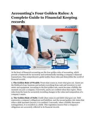 accounting s four golden rules a complete guide