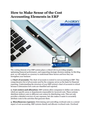 how to make sense of the cost accounting elements