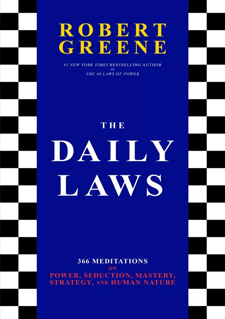 the daily laws 366 meditations on power seduction