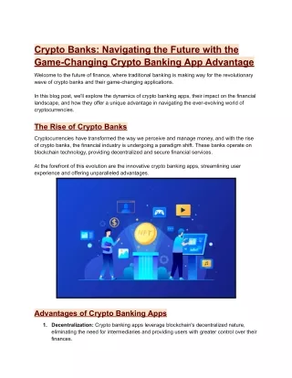 Crypto Banks_ Navigating the Future with the Game-Changing Crypto Banking App Advantage