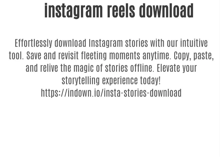 instagram reels download