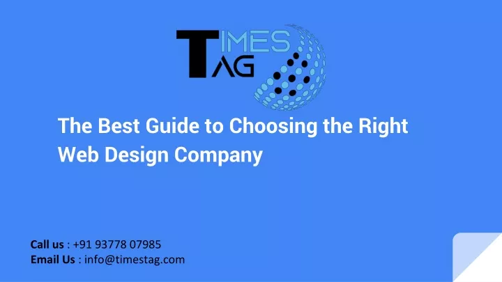 the best guide to choosing the right web design company