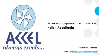Industrial compressor suppliers in india | Accel India