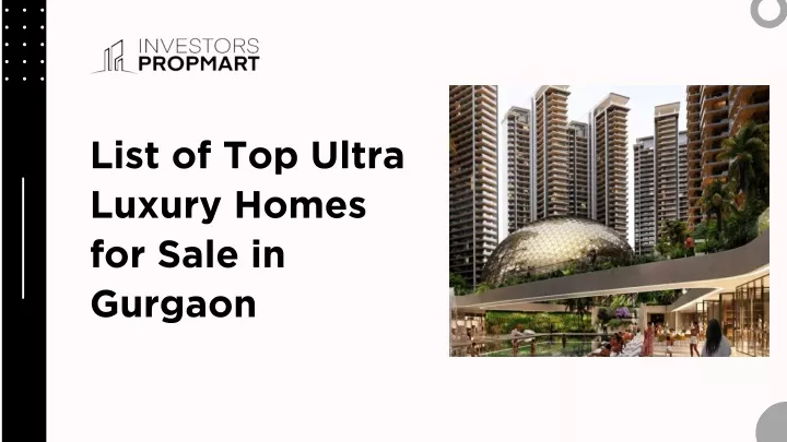 list of top ultra luxury homes for sale in gurgaon