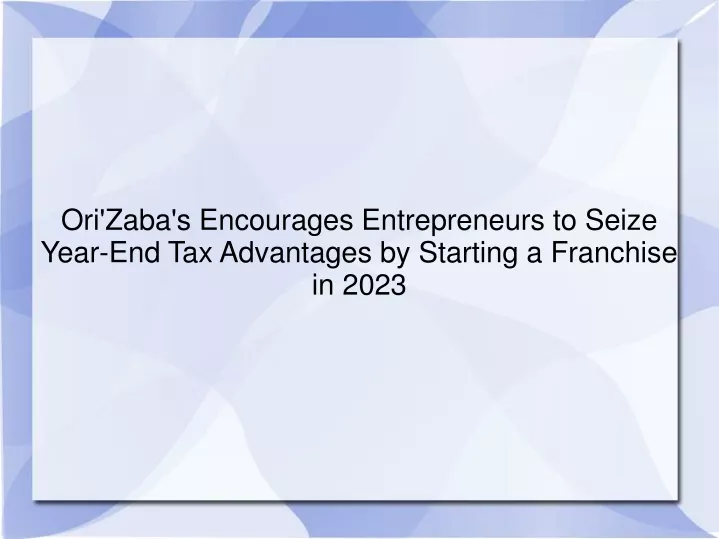 ori zaba s encourages entrepreneurs to seize year