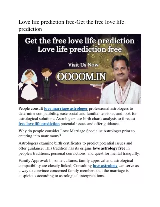 Love life prediction free-Get the free love life prediction