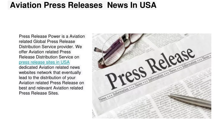 aviation press releases news in usa