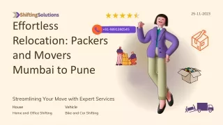 Effortless Relocation Packers and Movers Mumbai to Pune
