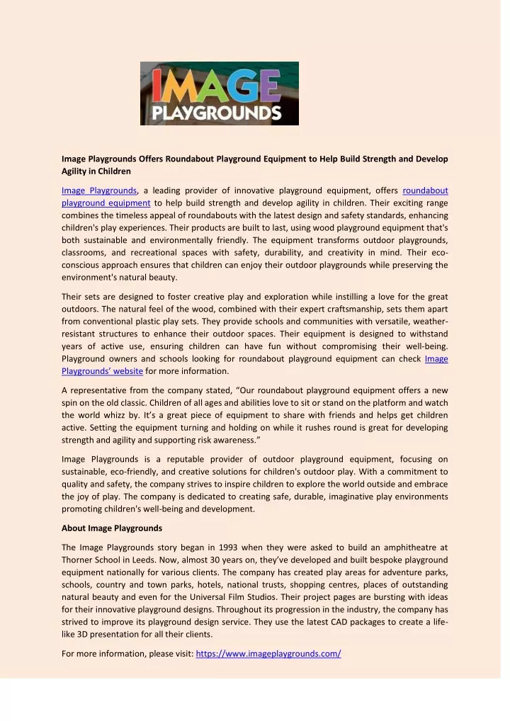 image playgrounds offers roundabout playground