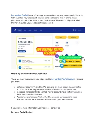 Buy Verified PayPal Account - A Comprehensive Guide