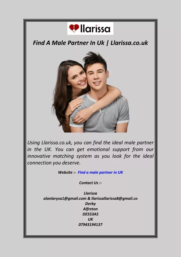 find a male partner in uk llarissa co uk