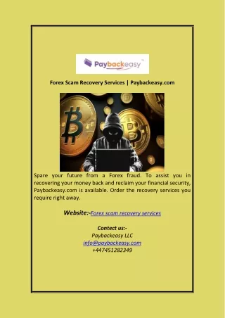 forex scam recovery services paybackeasy com