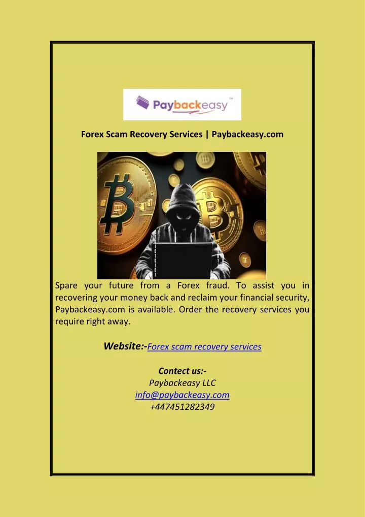 forex scam recovery services paybackeasy com