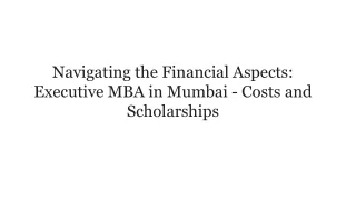 Executive MBA in Mumbai
