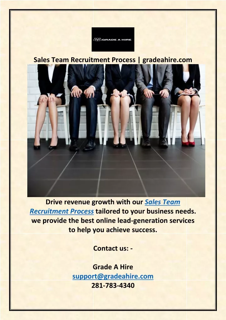 sales team recruitment process gradeahire com
