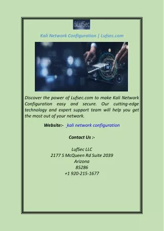 kali network configuration lufsec com