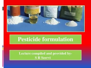 practical pesticide formulation